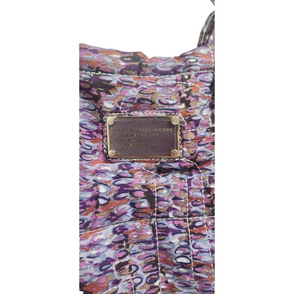 Marc By Marc Jacobs Shoulder Handbag Purple Abstract Print Crossbody Tote - Picture 4 of 16